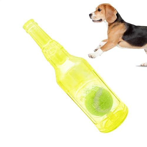 Pet & Garden Zentric cru-nch Play Bottle Toy, Water Bottle Cruncher Dog Toy, Squeaky Dog Interactive Play Toy, Puppy Teething Chewing Interactive Toy, Bottle Chew Toy Pet Accessories for Dogs