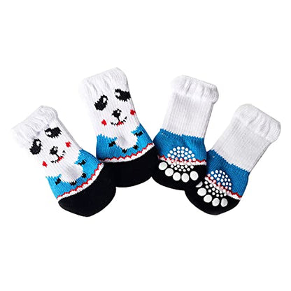 Pet & Garden Dog Paw Protection Bandage and Scratch-Resistant Socks Pets Dirty Suitable Socks Dog and Socks Pet for Small Medium Pet Accessories Dog Socks Dog Boots (White-B, One Size)