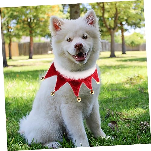 Pet & Garden Adjustable Christmas Dog Collar with - Festive Pet Costume Accessories for Small Dogs - Cats and Puppies Size XS Pure Color